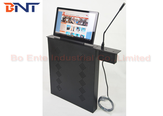 Aleación de aluminio LED/elevación de la pantalla de monitor LCD con el sistema del micrófono de la conferencia