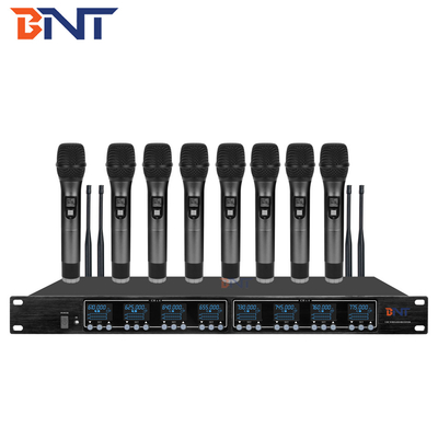 Frecuencia ultraelevada inalámbrica 640MHz - 690MHz de la banda de frecuencia del micrófono del sistema de conferencia de 8 canales