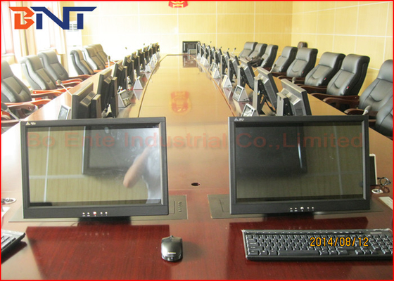 El proyecto del sitio de reunión de oficina de la seguridad de Pubilc, LCD motorizó la elevación con la función el vuelco de la pantalla