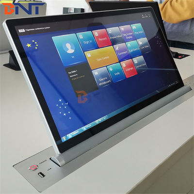 Sistema de conferencias de 15,6 pulgadas Motorizado Monitor LCD emergente Elevador de tamaño personalizado 17 ~ 24 pulgadas Pantalla de ordenador