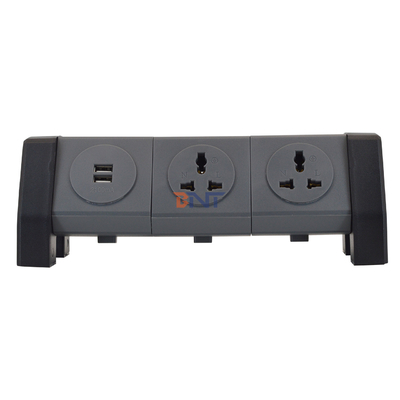 OEM/ODM Universal Power Extension Cord Tower Socket con 2 tomas de carga USB Protector de sobretensiones para escritorio