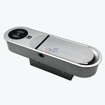 Enchufe de escritorio con salida de alimentación multifuncional 2AC y 2USB A con cargador inalámbrico