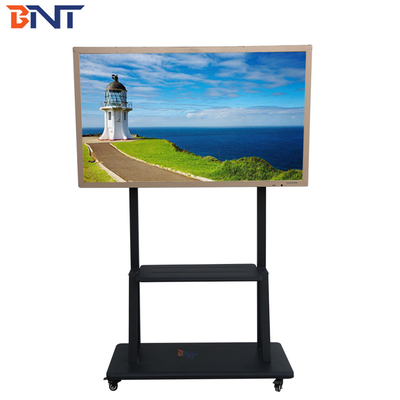 La altura TV móvil del 170CM coloca color negro con diseño horizontal