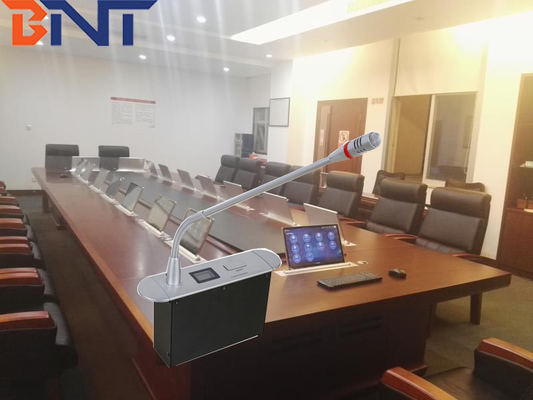Micrófono integrado del cuello de cisne de la mesa de reuniones con la exhibición del LCD