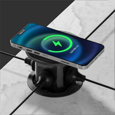 Enchufe de energía eléctrica a prueba de agua enchufe universal enchufe de cocina inteligente enchufe emergente con cargador inalámbrico superior