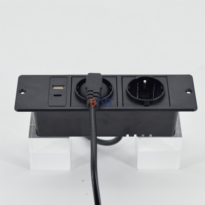 CE Aprobado de alta calidad EU 2 enchufes de sofá de escritorio con conexión USB a + c de conexión para el armario de sofá TV