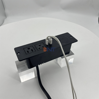 Sofá 2 tomas de corriente alterna de EE.UU. y conexión de carga USB con cargador inalámbrico 60mm us power sofá de oficina cargador de muebles power soc