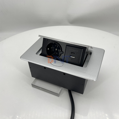 Enchufe de energía de escritorio incrustado enchufe emergente enchufes USB A + C enchufe de carga adecuado para mesa de oficina
