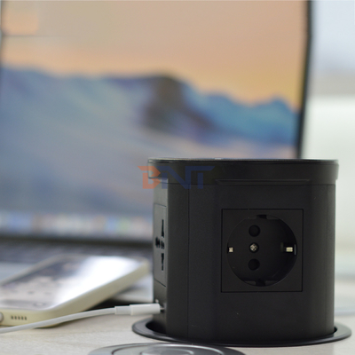 Cocina Conectores de alimentación neumáticos ocultos con puerto usb y cargador inalámbrico de 15W para escritorio