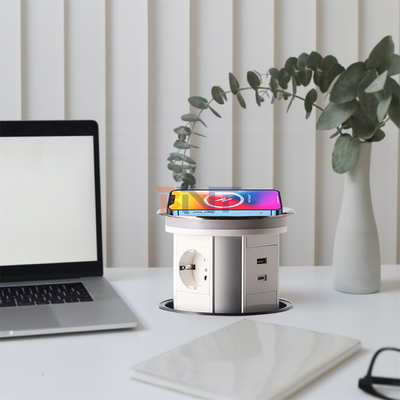 Cocina Oculta Personalizar enchufes de alimentación de cocina motorizados con conexión a mesa con conexión a USB A + C
