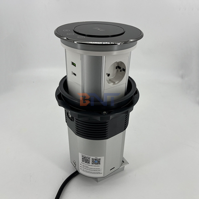 Cocina Oculta Personalizar enchufes de alimentación de cocina motorizados con conexión a mesa con conexión a USB A + C