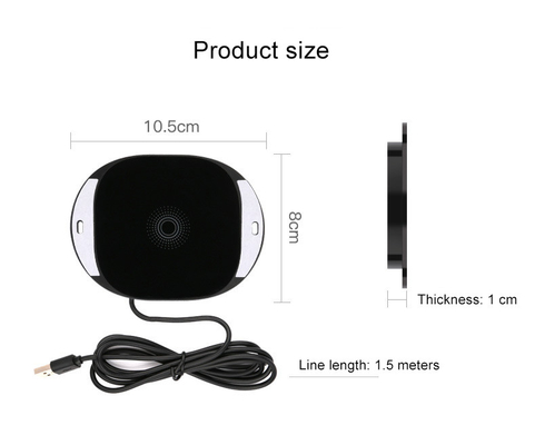 25mm Cargador inalámbrico de larga distancia mármol invisible escondido debajo de la mesa de escritorio muebles de escritorio cargador inalámbrico rápido