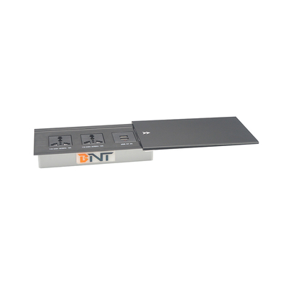 Conector de corriente para escritorio organizado con módulos personalizables