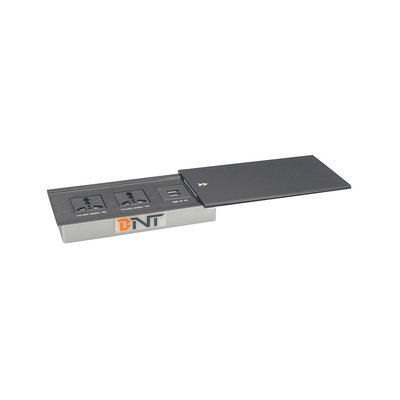 Conector de corriente para escritorio organizado con módulos personalizables