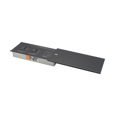 Conector de corriente para escritorio organizado con módulos personalizables