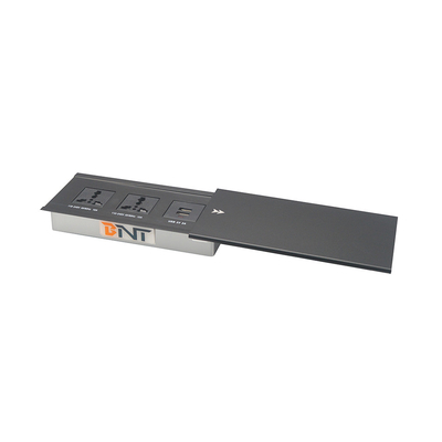 Conector de corriente para escritorio organizado con módulos personalizables