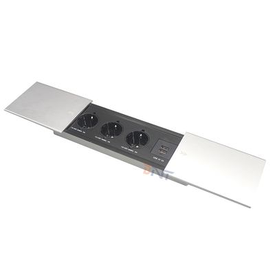 Cubierta deslizante multifuncional USB Smart cubierta deslizante oculta mesa de oficina de alimentación universal toma de corriente de la mesa
