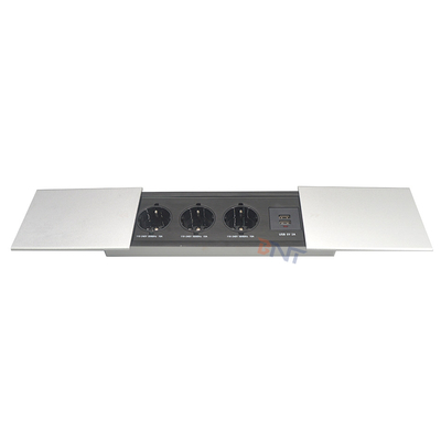 Cubierta deslizante multifuncional USB Smart cubierta deslizante oculta mesa de oficina de alimentación universal toma de corriente de la mesa