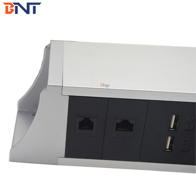 OEM/ODM BNT Socket de alimentación aleación de aluminio colgando debajo de la mesa con Reino Unido EE.UU. UE AU SA Estándares de enchufe 10A / 13A / 16A Corriente nominal