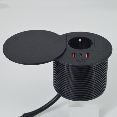 Muebles de oficina toma de corriente redonda UE & 2 usb a+ 1c para el sofá mesa de café estación de carga