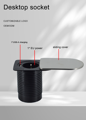Mini toma escondida debajo del escritorio muebles de escritorio mesa 1 UE 1 cargador USB A