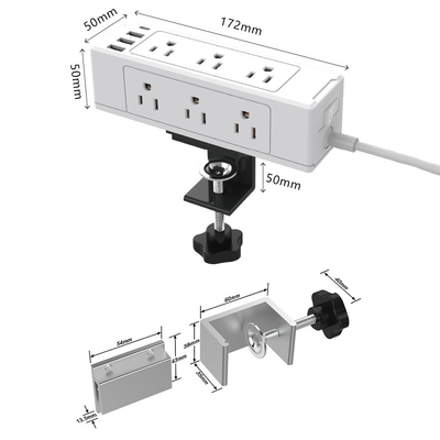 Boente conector multifunción de la mesa de sujeción de montaje toma de corriente / enchufe de escritorio móvil enchufe de mesa