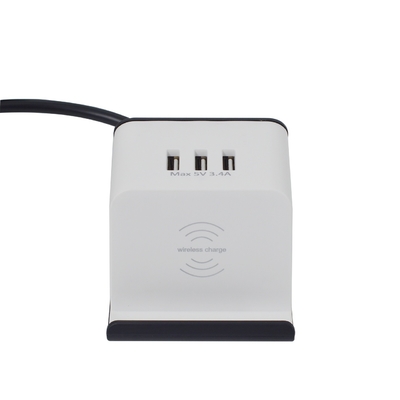 Conector universal de alimentación por corriente alterna USB Conector de oficina muebles de mesa ABS Conector de 3 puertos de salida USB 1.5m Cable 10A/16A