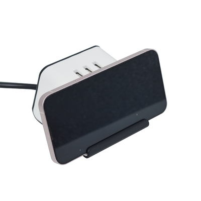 Conector universal de alimentación por corriente alterna USB Conector de oficina muebles de mesa ABS Conector de 3 puertos de salida USB 1.5m Cable 10A/16A