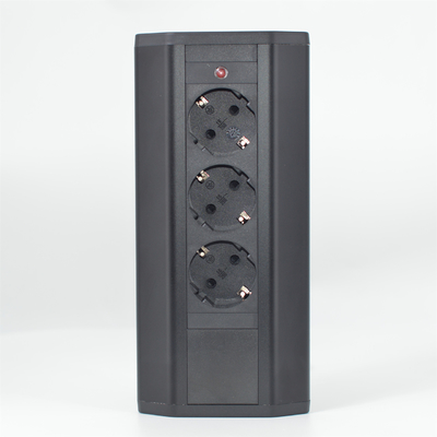 OEM/ODM Enchufe de esquina EU Enchufe de energía eléctrica con 3 tomas de corriente alterna adecuadas para oficina / escritorio / mesa / cocina