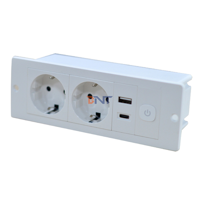 OEM/ODM ABS Estándar de la UE 5V 2.1A de energía USB A + C enchufe de carga en el escritorio/sofá hotel/bar/sala de reuniones