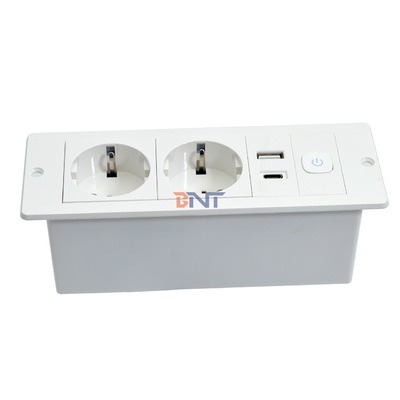 OEM/ODM ABS Estándar de la UE 5V 2.1A de energía USB A + C enchufe de carga en el escritorio/sofá hotel/bar/sala de reuniones