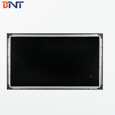 Bnt250 pulgadas Tejido blanco mate Pantalla de proyector plegable rápida con marco plegable de metal de aluminio cuadrado