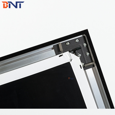 Bnt250 pulgadas Tejido blanco mate Pantalla de proyector plegable rápida con marco plegable de metal de aluminio cuadrado
