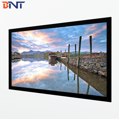 Bnt250 pulgadas Tejido blanco mate Pantalla de proyector plegable rápida con marco plegable de metal de aluminio cuadrado