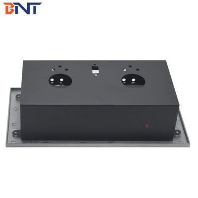 Oculto 3.5 Audio escritorio enchufes emergentes negro mate, enchufe de alimentación para la mesa