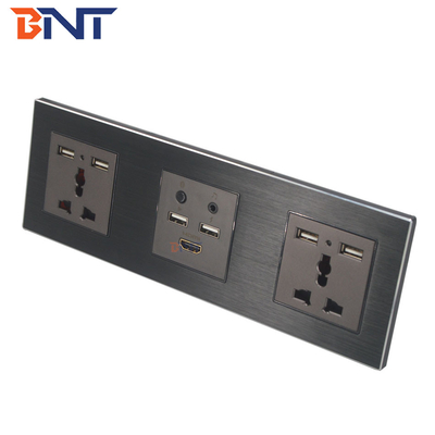 Smart Media Hub con Bluetooth, placas de conexión de pared multifunción