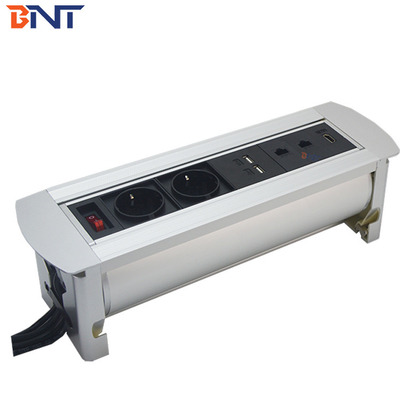 Ángulo de rotación de 180 grados toma de corriente Color plateado con interfaz de interruptor