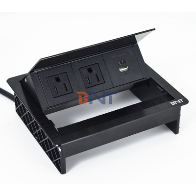 Fábrica UsDesktop Mesa Flip Cover 20W Enchufe USB Oculto de escritorio de energía Grommet Cepillo
