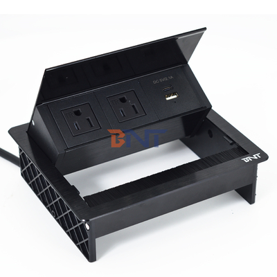 Fábrica UsDesktop Mesa Flip Cover 20W Enchufe USB Oculto de escritorio de energía Grommet Cepillo