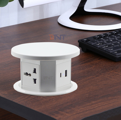 Escritorio eléctrico enchufe de corriente Wifi motorizado toma de corriente de elevación con carga inalámbrica enchufe oculto de mesa