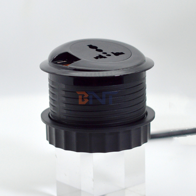 Enchufes eléctricos redondos de 80 mm y enchufes Eu Enchufes estándar con puerto de carga USB tipo C