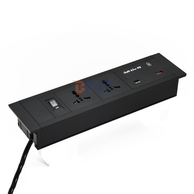 Conector de mesa con enchufe Universal enchufes de alimentación USB puertos A + C 65W salida máxima US / EU / AU 16A / 13A