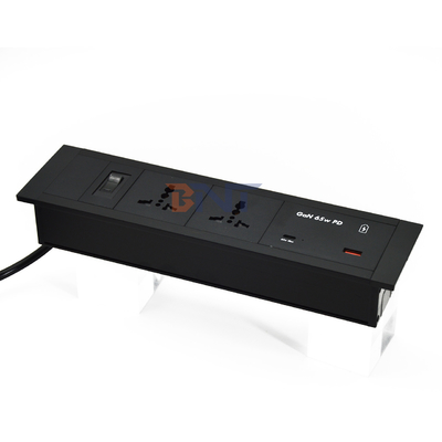 Conector de mesa con enchufe Universal enchufes de alimentación USB puertos A + C 65W salida máxima US / EU / AU 16A / 13A
