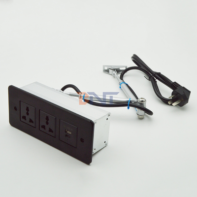 Tela de alimentación recortada USB C de carga rápida montaje de escritorio, cajón de muebles, enchufe, mesa de conferencias, toma oculta