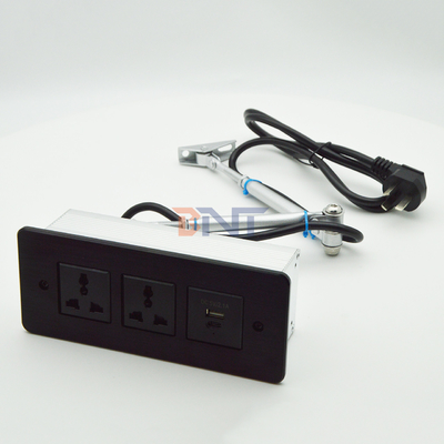 Tela de alimentación recortada USB C de carga rápida montaje de escritorio, cajón de muebles, enchufe, mesa de conferencias, toma oculta