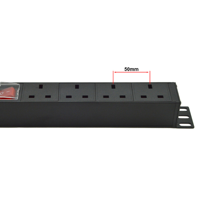 PDU 4 puertos enchufes SPD Protector contra sobretensiones toma de corriente de banda de extensión 3250W con interruptor de encendido / apagado y cable de alimentación