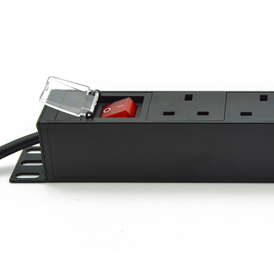 PDU 4 puertos enchufes SPD Protector contra sobretensiones toma de corriente de banda de extensión 3250W con interruptor de encendido / apagado y cable de alimentación