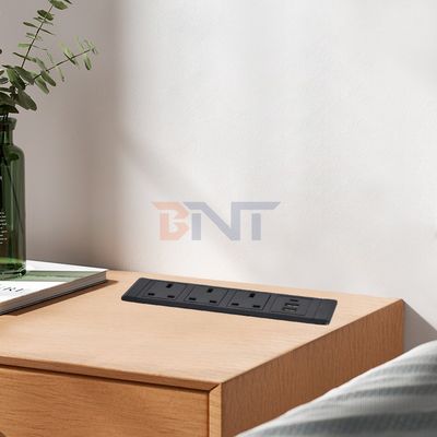 3UK Outlets Enchufes multifuncionales de escritorio con enchufe eléctrico 3AC y enchufes de carga 2*USB A+1*USB C