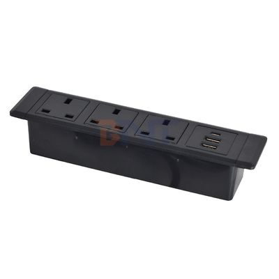3UK Outlets Enchufes multifuncionales de escritorio con enchufe eléctrico 3AC y enchufes de carga 2*USB A+1*USB C
