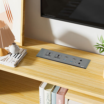 Enchufe multifuncional empotrado para escritorio, opciones de enchufe universal con puertos USB A duales, nivel IP44